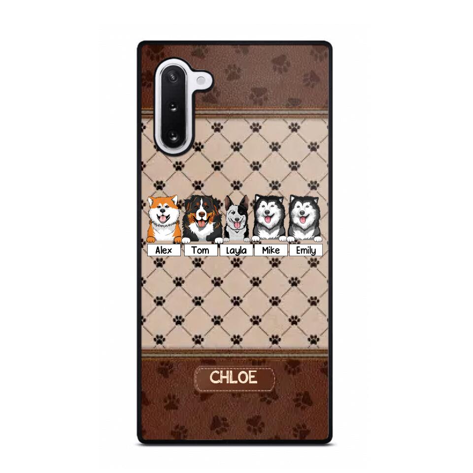 Personalized Dog Lovers Paw Background Phonecase Printed 23FEB-VD03