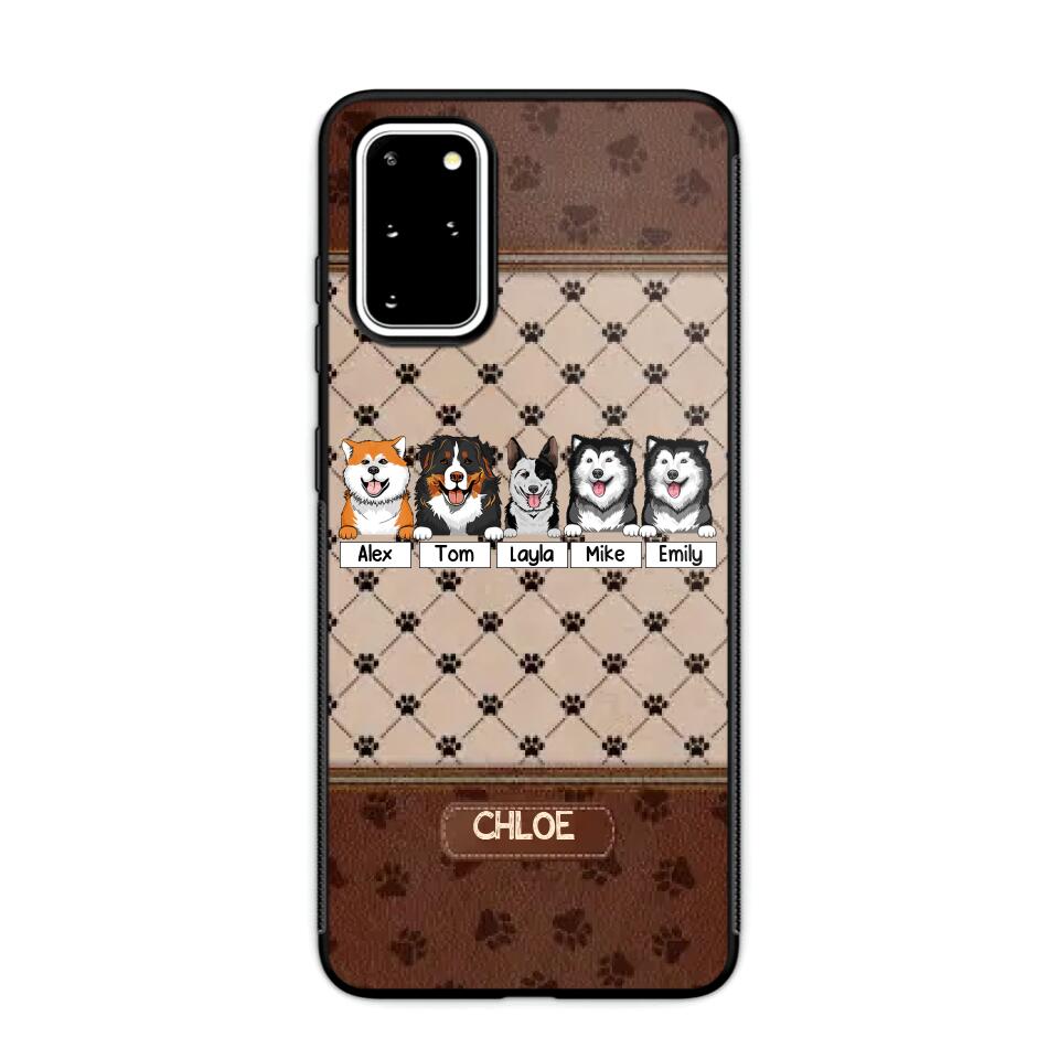 Personalized Dog Lovers Paw Background Phonecase Printed 23FEB-VD03