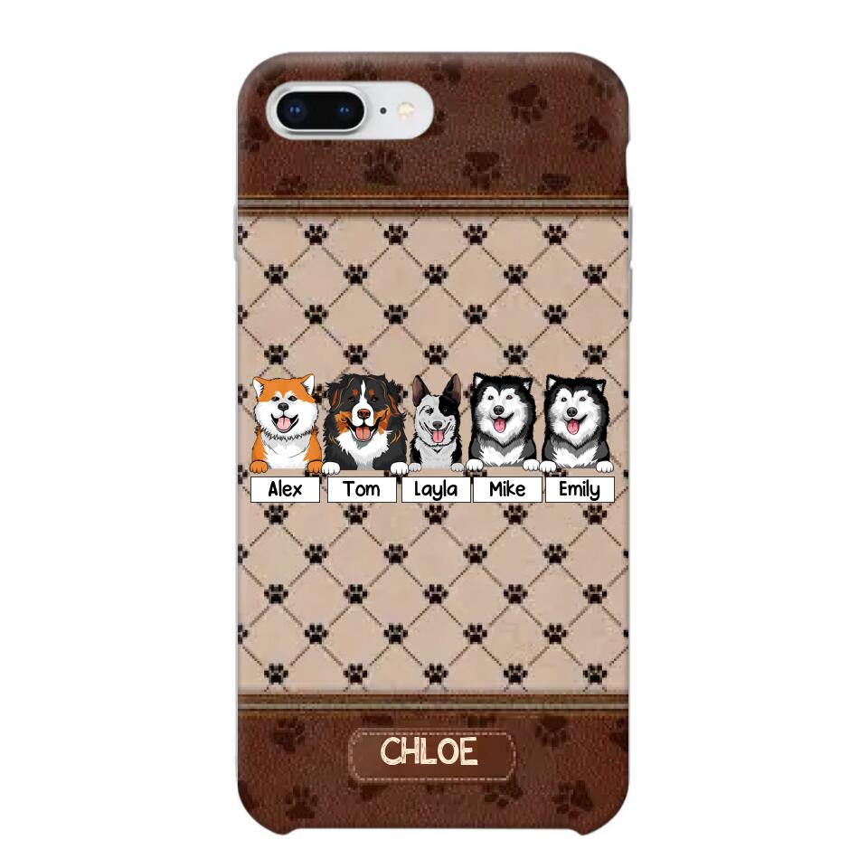 Personalized Dog Lovers Paw Background Phonecase Printed 23FEB-VD03