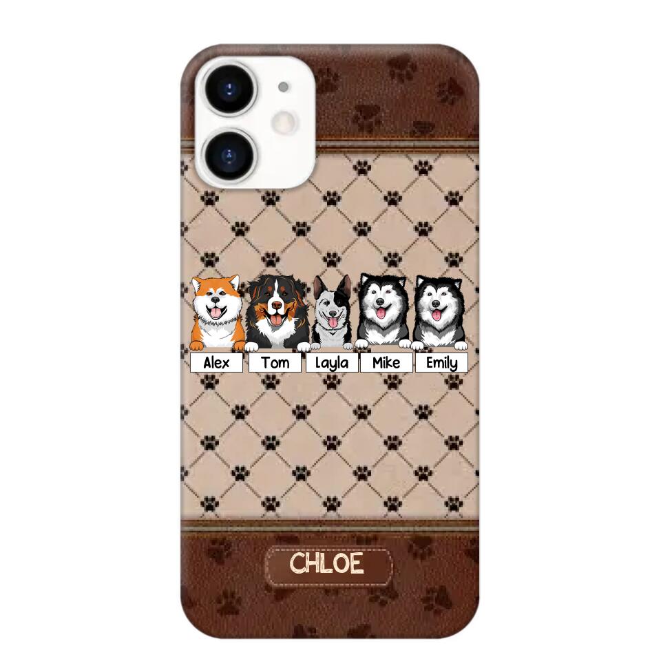 Personalized Dog Lovers Paw Background Phonecase Printed 23FEB-VD03