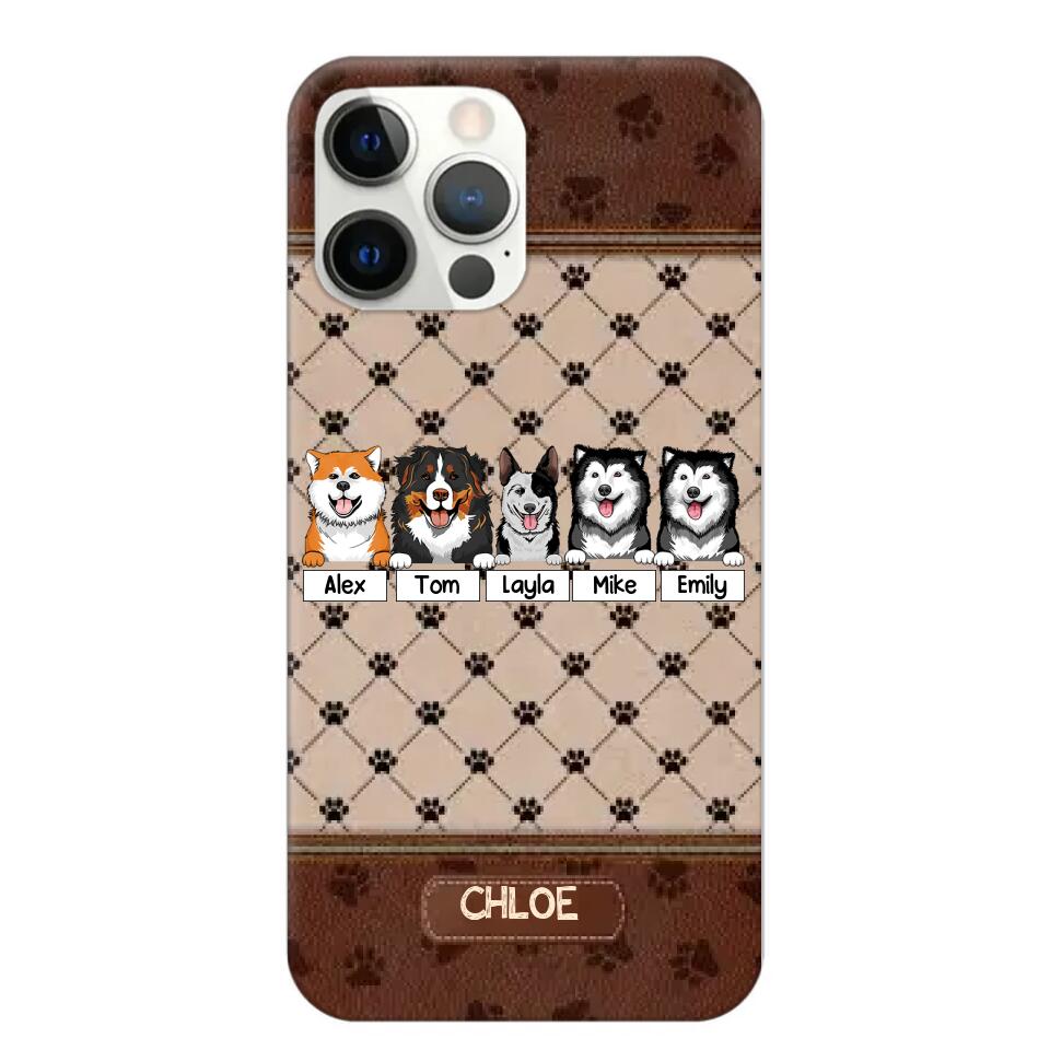 Personalized Dog Lovers Paw Background Phonecase Printed 23FEB-VD03