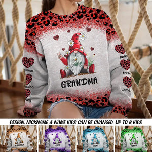 Personalized Grandma Hippie Kid Name Printed Sweatshirt PNDT0702