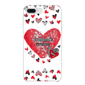 Personalized Grandma's Sweethearts & Kid's Name Phonecase Printed 23FEB-VD08