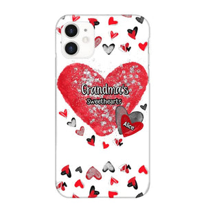 Personalized Grandma's Sweethearts & Kid's Name Phonecase Printed 23FEB-VD08