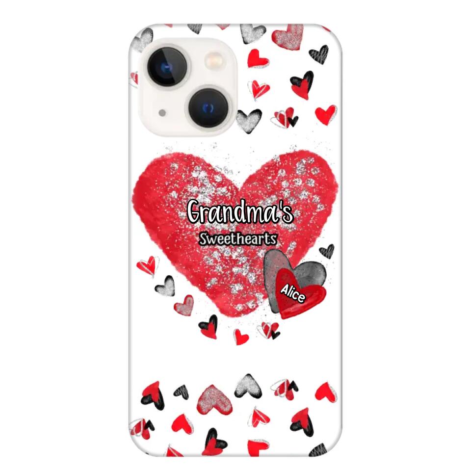 Personalized Grandma's Sweethearts & Kid's Name Phonecase Printed 23FEB-VD08