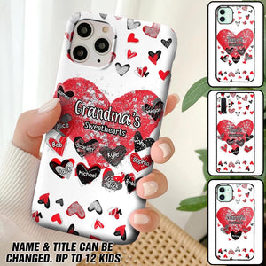 Personalized Grandma's Sweethearts & Kid's Name Phonecase Printed 23FEB-VD08