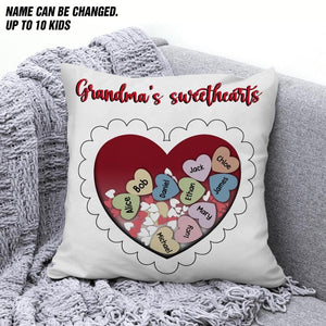 Personalized Grandma's Sweethearts & Kid's Name Pillow Printed PNVD0902