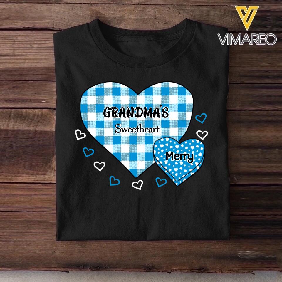 Personalized Grandma's Sweethearts Tshirt Printed 23FEB-HQ08