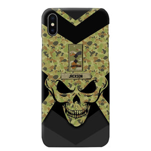 Personalized Australian Soldier/ Veteran Rank Camo with Name Phonecase Printed 23FEB-HQ10