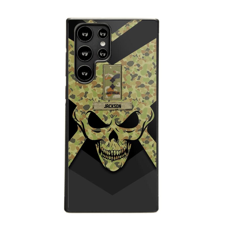 Personalized Australian Soldier/ Veteran Rank Camo with Name Phonecase Printed 23FEB-HQ10