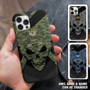 Personalized Canadian Soldier/ Veteran Rank Camo with Name Phonecase Printed 23FEB-HQ10