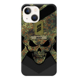 Personalized German Soldier/ Veteran Rank Camo with Name Phonecase Printed 23FEB-HQ10