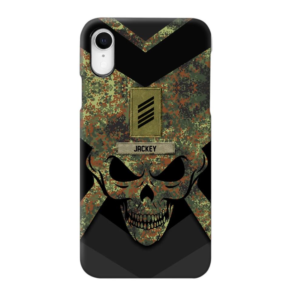 Personalized German Soldier/ Veteran Rank Camo with Name Phonecase Printed 23FEB-HQ10