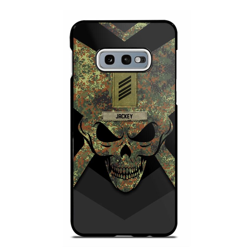 Personalized German Soldier/ Veteran Rank Camo with Name Phonecase Printed 23FEB-HQ10