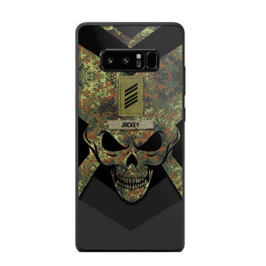 Personalized German Soldier/ Veteran Rank Camo with Name Phonecase Printed 23FEB-HQ10