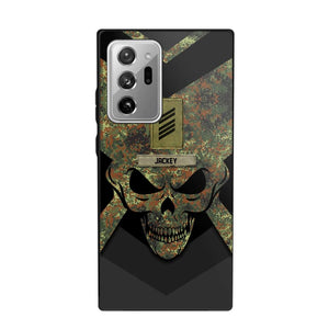 Personalized German Soldier/ Veteran Rank Camo with Name Phonecase Printed 23FEB-HQ10