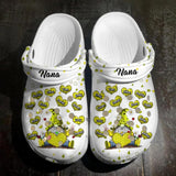 Personalized Grandma Mom Nana Aunt Hippie Kid Name Clog Slipper Shoes Printed 23FEB-DT14