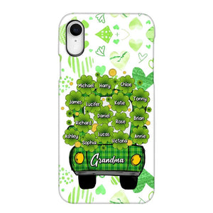 Personalized Grandma Mom Aunt Nana Lucky Flower Jeep Kid Name Sunflower Phonecase Printed PNHQ1502