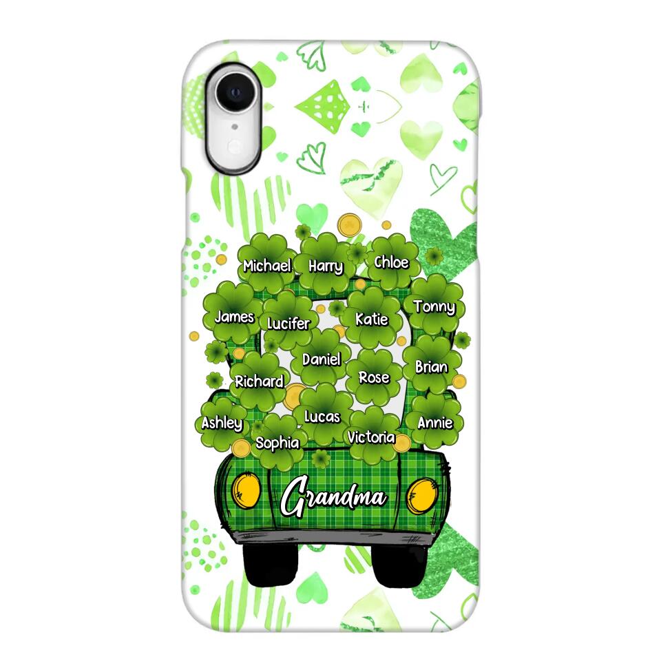 Personalized Grandma Mom Aunt Nana Lucky Flower Jeep Kid Name Sunflower Phonecase Printed PNHQ1502