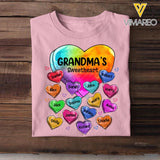 Personalized Grandma's Sweetheart Kid Name Heart Tshirt Printed 23FEB-VD15