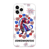 Personalized Grandmasaurus Nana Aunt Mom Kid Name Heart US Phonecase Printed PNVD1602