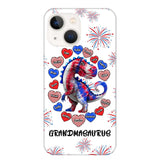 Personalized Grandmasaurus Nana Aunt Mom Kid Name Heart US Phonecase Printed PNVD1602