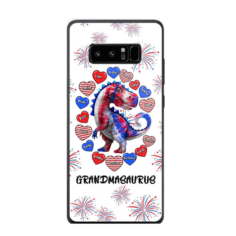 Personalized Grandmasaurus Nana Aunt Mom Kid Name Heart US Phonecase Printed PNVD1602