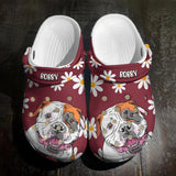 Personalized Hippie Flower child Dog lover Clog Slipper Shoes Printed QTHQ1802