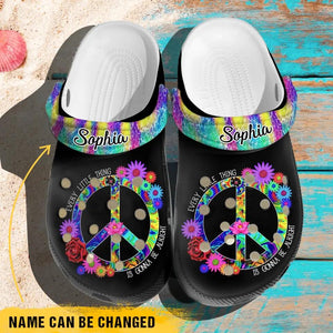 Personalized Every Little Thing Is Gonna Be Alright Hippie Clog Slipper Shoes Printed PNVD1702