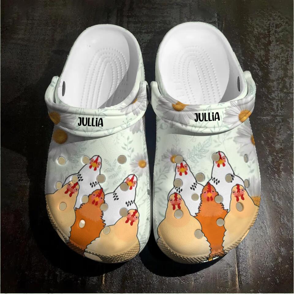 Personalized Chicken Lovers Clog Slipper Shoes Printed 2002QTDT