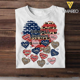 Personalized Grandma's Sweethearts with US Flag & Kid's Name Tshirt Printed 23FEB-VD18