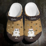 Personalized Cats with Name Cat Lovers Gift Clog Slipper Shoes Printed PNVD1802