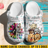 Personalized It Takes A Lot Of Sparkle To Be A Dog Mom Dog lover Clog Slipper Shoes Printed QTVD2102