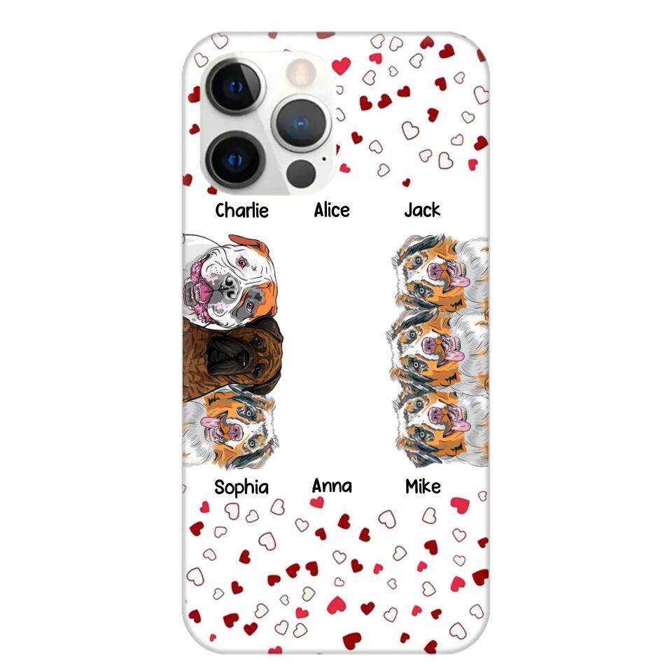 Personalized Hearts Dog Lovers Phonecase Printed 23FEB-VD20