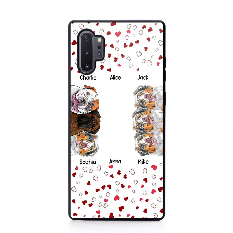 Personalized Hearts Dog Lovers Phonecase Printed 23FEB-VD20