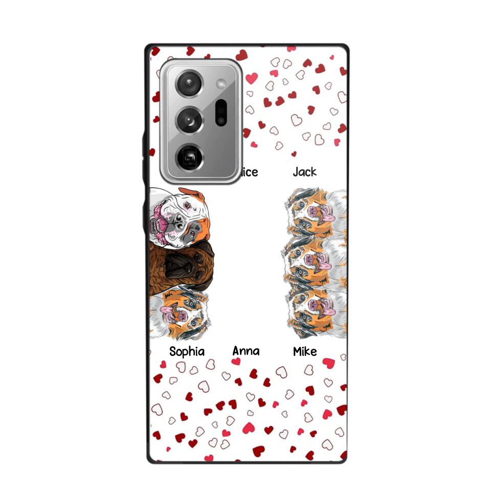 Personalized Hearts Dog Lovers Phonecase Printed 23FEB-VD20