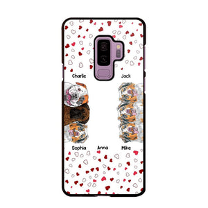 Personalized Hearts Dog Lovers Phonecase Printed 23FEB-VD20