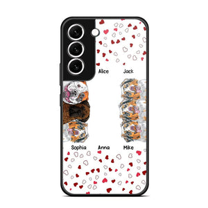 Personalized Hearts Dog Lovers Phonecase Printed 23FEB-VD20