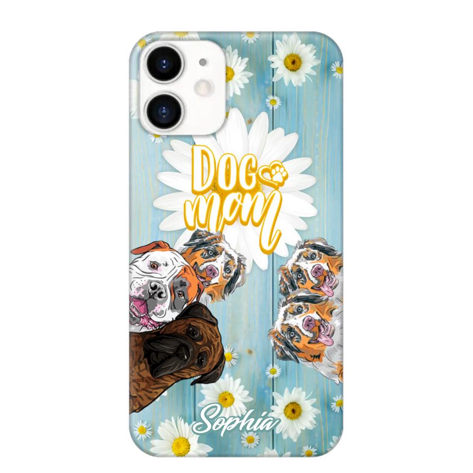 Personalized Flowers Dog Mom Dog Lovers Phonecase Printed QTHQ2002