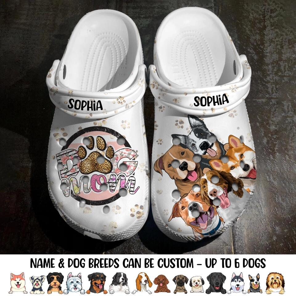 Personalized Dog Mom Clog Slipper Shoes Printed QTHQ2102