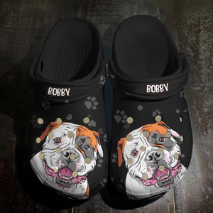 Personalized Pitbull Dog Lovers Paw Clog Slipper Shoes Printed 23FEB-HQ21