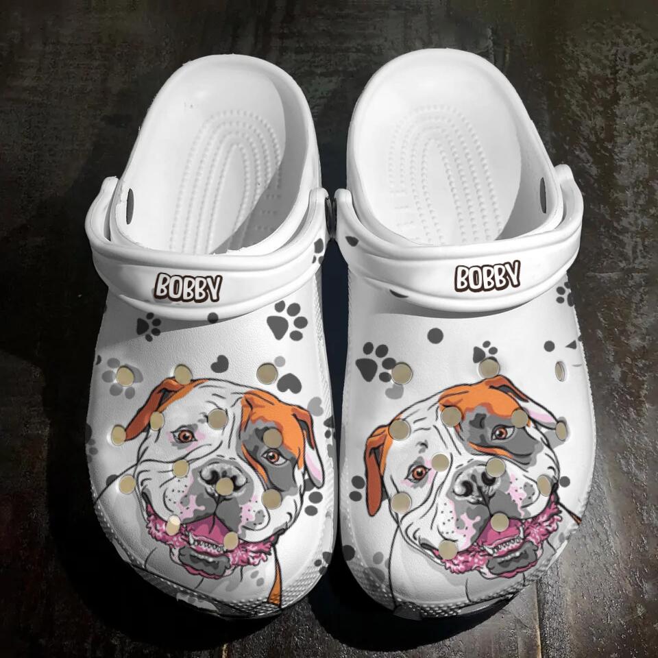 Personalized Rottweiler Dog Lovers Paw Clog Slipper Shoes Printed 23FEB-HQ22