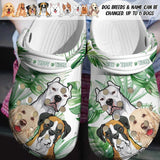 Personalized Tropical Dog Lovers Clog Slipper Shoes Printed QTDT2302