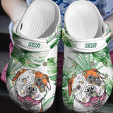 Personalized Tropical Dog Lovers Clog Slipper Shoes Printed QTDT2302