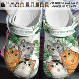 Personalized Tropical Cat Lovers Clog Slipper Shoes Printed QTDT2302