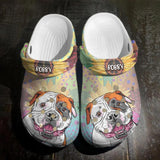 Personalized Hippie Dog lover Clog Slipper Shoes Printed QTDT1702