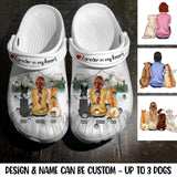 Personalized Forever In My Heart Dog Mom Dog Lovers Gift Clog Slipper Shoes Printed PNHQ2202