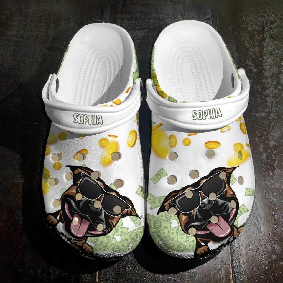 Personalized Dog Lovers Money Clog Slipper Shoes Printed PNDT2202