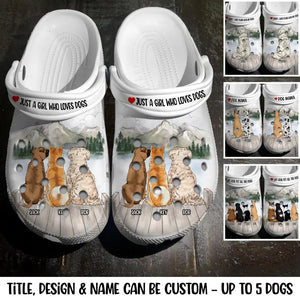 Personalized Dog Mama Just A Girl Who Love Dog Dog Lovers Gifts Clog Slipper Shoes Printed PNHQ2202