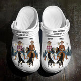 Personalized Riding Partners For Life Horse Riding Besties Clog Slipper Shoes Printed PNVD22